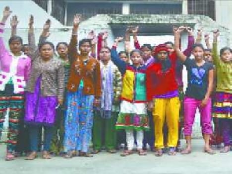 The angry students demonstrated in the hostel mess